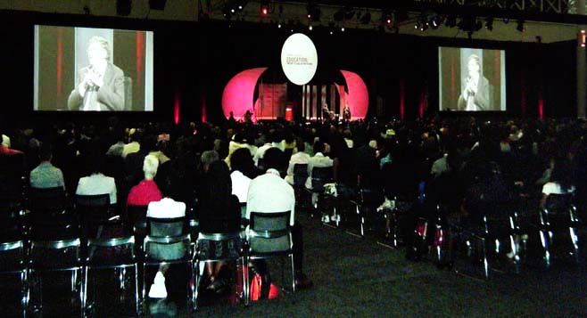 Bill Gates & Skip Gates in Auditorium